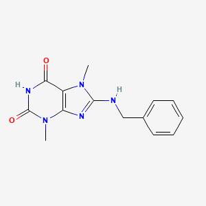 molecular formula C14H15N5O2 B7772930 8-(benzylamino)-3,7-dimethyl-1H-purine-2,6(3H,7H)-dione 