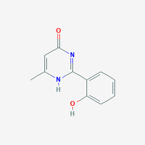 molecular formula C11H10N2O2 B7772939 2-(2-hydroxyphenyl)-6-methyl-1H-pyrimidin-4-one 