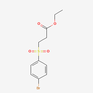 molecular formula C11H13BrO4S B7772948 Ethyl 3-[(4-bromophenyl)sulfonyl]propanoate CAS No. 14223-25-7