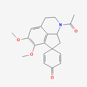 molecular formula C20H21NO4 B7772953 (8'aR)-1'-Acetyl-2',3',8',8'a-tetrahydro-5',6'-dimethoxyspiro[2,5-cyclohexadiene-1,7'(1'H)-cyclopent[ij]isoquinolin]-4-one 
