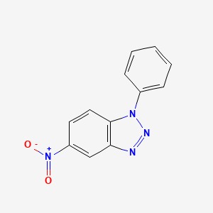 molecular formula C12H8N4O2 B7772957 5-Nitro-1-phenyl-1H-benzotriazole CAS No. 75116-67-5