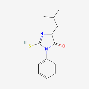 molecular formula C13H16N2OS B7772965 4-(2-methylpropyl)-1-phenyl-2-sulfanyl-4H-imidazol-5-one 