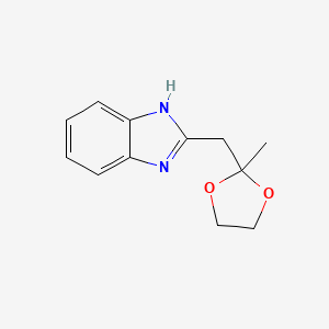molecular formula C12H14N2O2 B7773089 2-[(2-methyl-1,3-dioxolan-2-yl)methyl]-1H-benzimidazole 