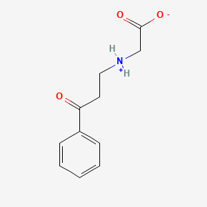 molecular formula C11H13NO3 B7773095 2-[(3-Oxo-3-phenylpropyl)azaniumyl]acetate 