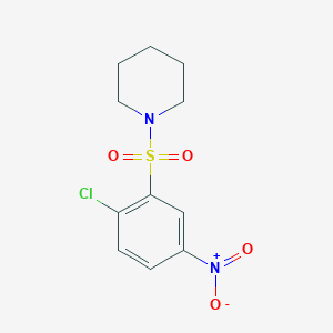 molecular formula C11H13ClN2O4S B7773147 1-((2-Chloro-5-nitrophenyl)sulfonyl)piperidine 