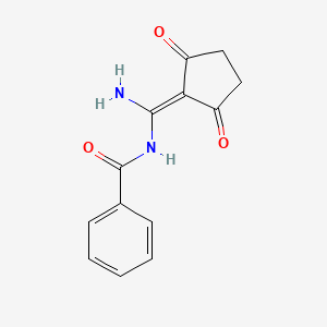 molecular formula C13H12N2O3 B7773188 N-[amino-(2,5-dioxocyclopentylidene)methyl]benzamide 