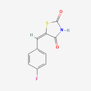 molecular formula C10H6FNO2S B7773203 5-(4-Fluorobenzylidene)-1,3-thiazolidine-2,4-dione 