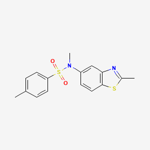 molecular formula C16H16N2O2S2 B7773223 N,4-Dimethyl-N-(2-methylbenzo[d]thiazol-5-yl)benzenesulfonamide 