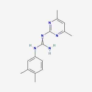 molecular formula C15H19N5 B7773379 1-(3,4-Dimethylphenyl)-3-(4,6-dimethylpyrimidin-2-yl)guanidine 