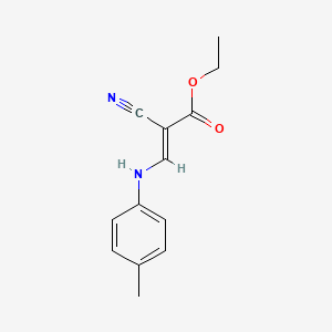 molecular formula C13H14N2O2 B7773405 Ethyl 2-cyano-3-[(4-methylphenyl)amino]prop-2-enoate 