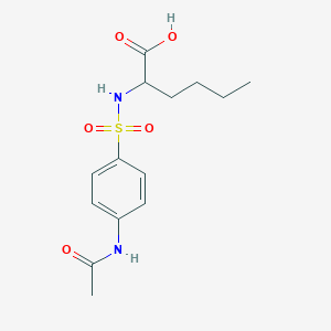 molecular formula C14H20N2O5S B7773553 N-{[4-(acetylamino)phenyl]sulfonyl}norleucine 