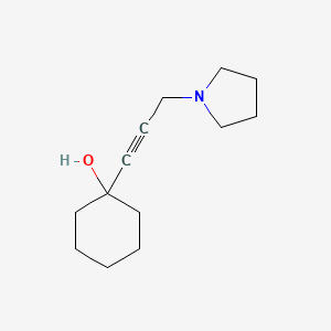 molecular formula C13H21NO B7773594 Cyclohexanol, 1-[3-(1-pyrrolidinyl)-1-propynyl]- 
