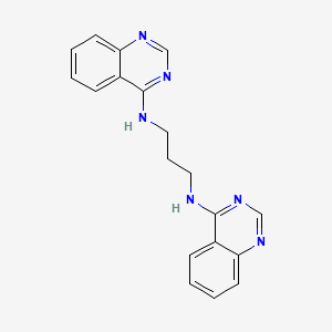 molecular formula C19H18N6 B7773612 N,N'-di(quinazolin-4-yl)propane-1,3-diamine 