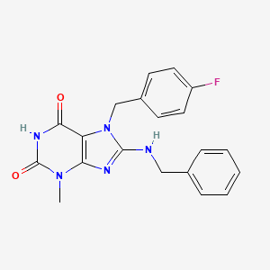 8-Benzylamino-7-(4-fluoro-benzyl)-3-methyl-3,7-dihydro-purine-2,6-dione