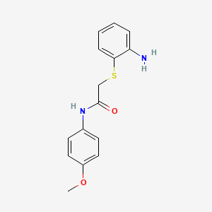 molecular formula C15H16N2O2S B7773641 2-[(2-aminophenyl)sulfanyl]-N-(4-methoxyphenyl)acetamide 