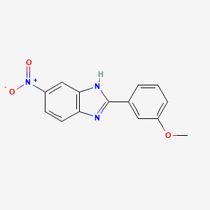 molecular formula C14H11N3O3 B7773669 6-Nitro-2-(3-methoxyphenyl)-1H-benzoimidazole 