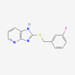 molecular formula C13H10FN3S B7773680 2-(3-Fluoro-benzylsulfanyl)-3H-imidazo[4,5-b]pyridine 
