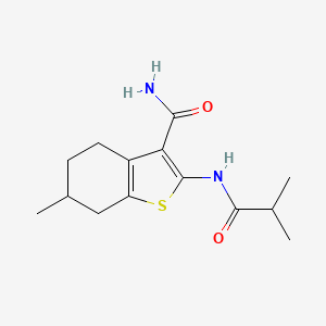 6-Methyl-2-(2-methylpropanoylamino)-4,5,6,7-tetrahydro-1-benzothiophene-3-carboxamide
