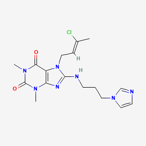 7-[(Z)-3-chlorobut-2-enyl]-8-(3-imidazol-1-ylpropylamino)-1,3-dimethylpurine-2,6-dione