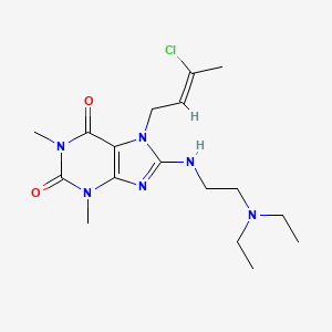 7-((Z)-3-Chloro-but-2-enyl)-8-(2-diethylamino-ethylamino)-1,3-dimethyl-3,7-dihydro-purine-2,6-dione