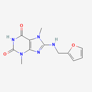 8-[(furan-2-ylmethyl)amino]-6-hydroxy-3,7-dimethyl-3,7-dihydro-2H-purin-2-one