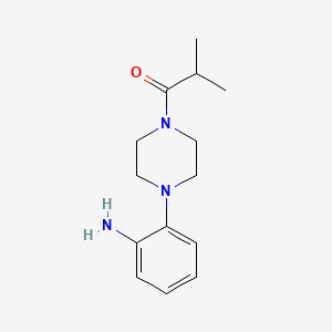 molecular formula C14H21N3O B7773811 1-[4-(2-Aminophenyl)piperazin-1-yl]-2-methylpropan-1-one 