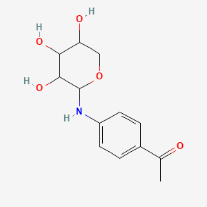 molecular formula C13H17NO5 B7773812 1-{4-[(3,4,5-trihydroxytetrahydro-2H-pyran-2-yl)amino]phenyl}-1-ethanone 