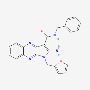 molecular formula C23H19N5O2 B7773840 2-amino-N-benzyl-1-(2-furylmethyl)-1H-pyrrolo[2,3-b]quinoxaline-3-carboxamide 