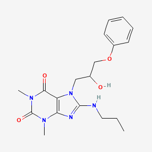 7-(2-hydroxy-3-phenoxypropyl)-1,3-dimethyl-8-(propylamino)-3,7-dihydro-1H-purine-2,6-dione