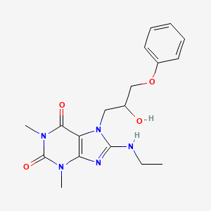 8-(ethylamino)-7-(2-hydroxy-3-phenoxypropyl)-1,3-dimethyl-3,7-dihydro-1H-purine-2,6-dione