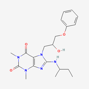 8-(sec-butylamino)-7-(2-hydroxy-3-phenoxypropyl)-1,3-dimethyl-3,7-dihydro-1H-purine-2,6-dione