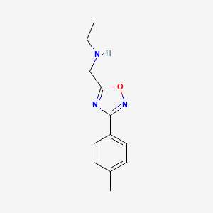 molecular formula C12H15N3O B7773932 Ethyl-(3-p-tolyl-[1,2,4]oxadiazol-5-ylmethyl)-amine 