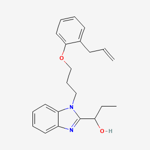 molecular formula C22H26N2O2 B7773940 1-{1-[3-(2-allylphenoxy)propyl]-1H-1,3-benzimidazol-2-yl}-1-propanol 