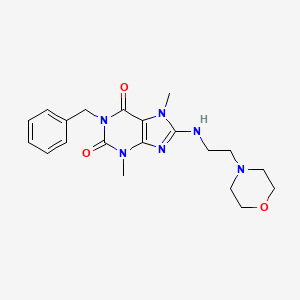molecular formula C20H26N6O3 B7773966 1-Benzyl-3,7-dimethyl-8-(2-morpholin-4-ylethylamino)purine-2,6-dione 
