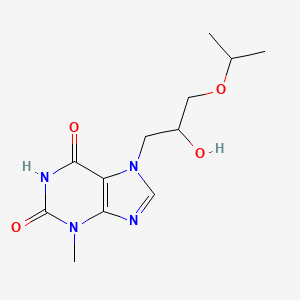 molecular formula C12H18N4O4 B7774018 7-(2-hydroxy-3-isopropoxypropyl)-3-methyl-1H-purine-2,6(3H,7H)-dione 