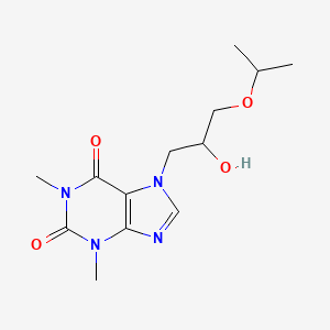 molecular formula C13H20N4O4 B7774020 7-(2-Hydroxy-3-propan-2-yloxypropyl)-1,3-dimethylpurine-2,6-dione 