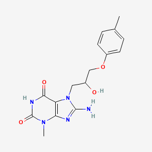 8-amino-6-hydroxy-7-[2-hydroxy-3-(4-methylphenoxy)propyl]-3-methyl-3,7-dihydro-2H-purin-2-one
