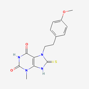 molecular formula C15H16N4O3S B7774107 6-hydroxy-7-[2-(4-methoxyphenyl)ethyl]-3-methyl-8-sulfanyl-3,7-dihydro-2H-purin-2-one 