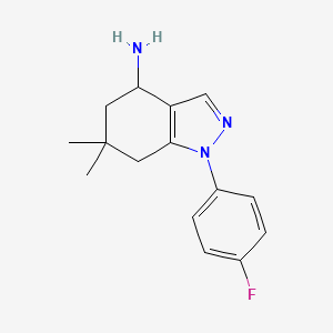 molecular formula C15H18FN3 B7774123 1-(4-fluorophenyl)-6,6-dimethyl-4,5,6,7-tetrahydro-1H-indazol-4-amine 
