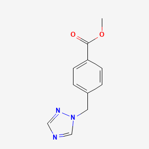molecular formula C11H11N3O2 B7774138 Benzoic acid, 4-(1H-1,2,4-triazol-1-ylmethyl)-, methyl ester CAS No. 870766-45-3