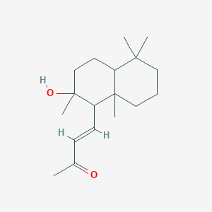 molecular formula C18H30O2 B7774155 (3E)-4-(2-hydroxy-2,5,5,8a-tetramethyldecahydronaphthalen-1-yl)but-3-en-2-one 