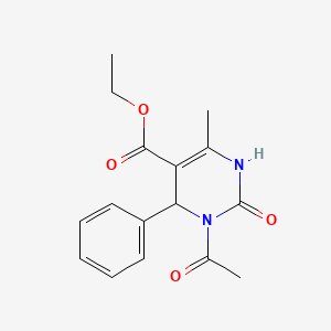 molecular formula C16H18N2O4 B7774160 Ethyl 3-acetyl-6-methyl-2-oxo-4-phenyl-1,2,3,4-tetrahydro-5-pyrimidinecarboxylate 