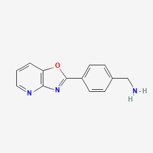 molecular formula C13H11N3O B7774215 (4-(Oxazolo[4,5-b]pyridin-2-yl)phenyl)methanamine 