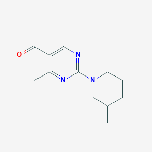 molecular formula C13H19N3O B7774270 1-[4-Methyl-2-(3-methylpiperidin-1-yl)pyrimidin-5-yl]ethanone 