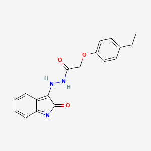 molecular formula C18H17N3O3 B7774427 2-(4-ethylphenoxy)-N'-(2-oxoindol-3-yl)acetohydrazide 