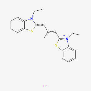 molecular formula C22H23IN2S2 B7774450 Benzothiazolium, 3-ethyl-2-[3-(3-ethyl-2(3H)-benzothiazolylidene)-2-methyl-1-propenyl]-, iodide 