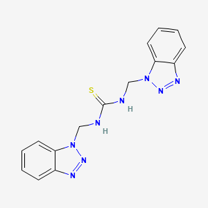 molecular formula C15H14N8S B7774459 1,3-Bis(benzotriazol-1-ylmethyl)thiourea CAS No. 28539-03-9