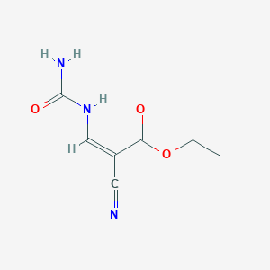 molecular formula C7H9N3O3 B7774477 ethyl (Z)-3-(carbamoylamino)-2-cyanoprop-2-enoate 