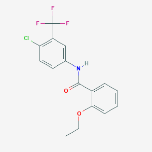 molecular formula C16H13ClF3NO2 B7774547 N-[4-chloro-3-(trifluoromethyl)phenyl]-2-ethoxybenzamide CAS No. 451491-47-7