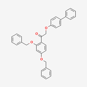 molecular formula C34H28O4 B7774575 2-(Biphenyl-4-yloxy)-1-[2,4-bis(benzyloxy)phenyl]ethanone 